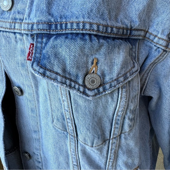 Levis Trucker Blue Denim Jacket Sz M - Picture 5 of 16